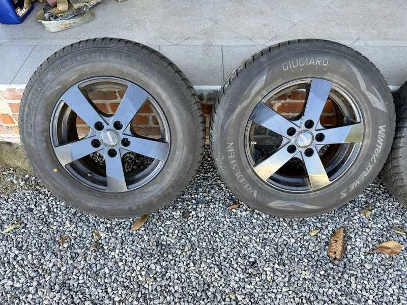 Koła FELGI ALUMINIOWE 5X114,3 opony zima 215/70 R16+CZUJNIKI