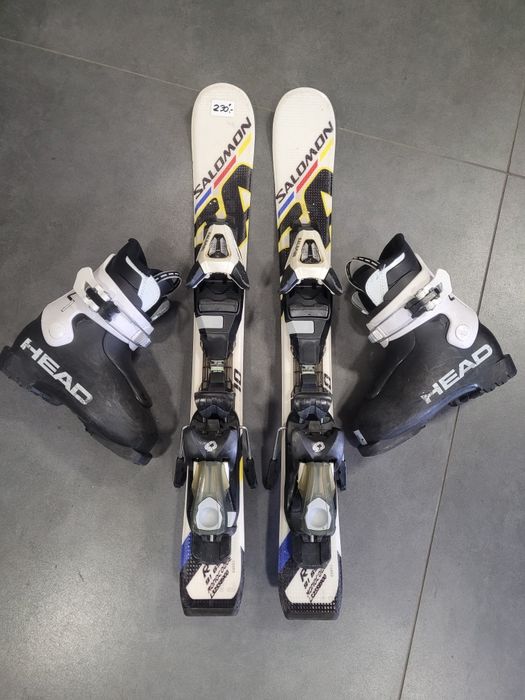 Zestaw narciarski dziecięcy Salomon 70cm + Buty Head Z1 17cm