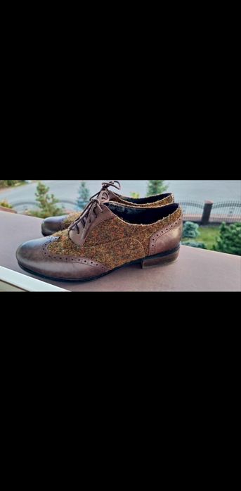 Buty Clarks oksfordki Harris Tweed