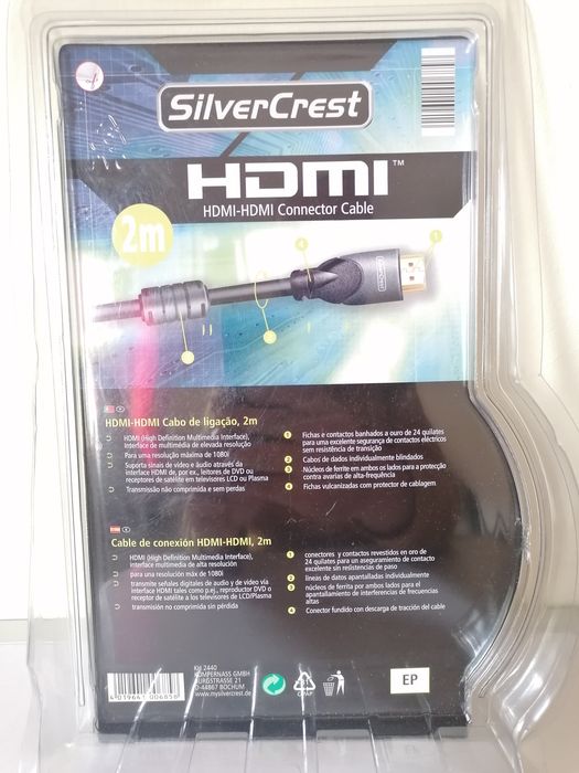 Cabo HDMI 2m Silvercrest