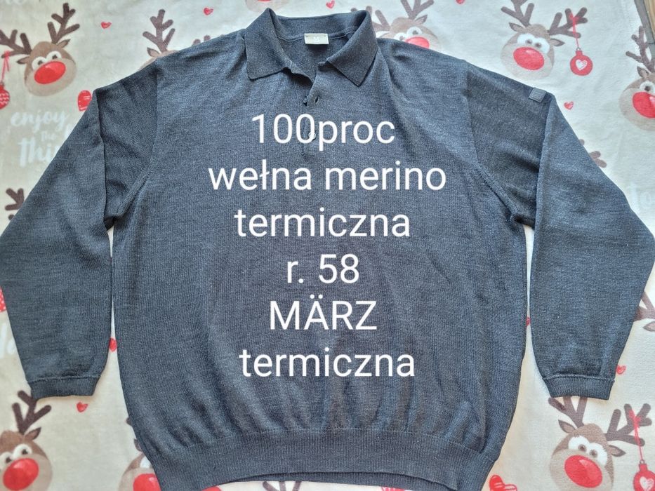 Swetr r 58 MARZ MÄRZ  9XL sweter 100proc merino wełna