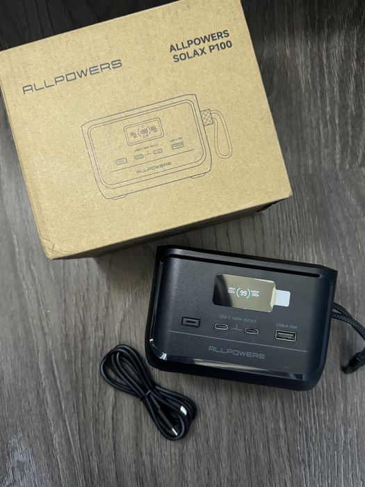 Allpowers Solax P100 31000mAh 100W LiFePO4 — повер банк для ноутбуків.3000 циклів