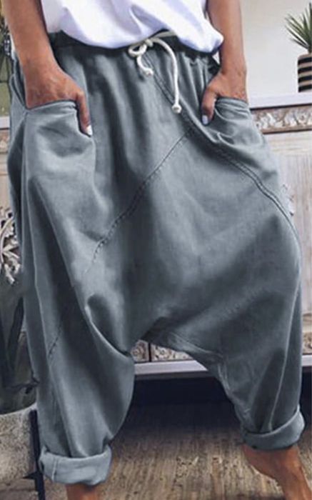 Spodnie z krokiem joga 2XL alladynki 100% bawełna