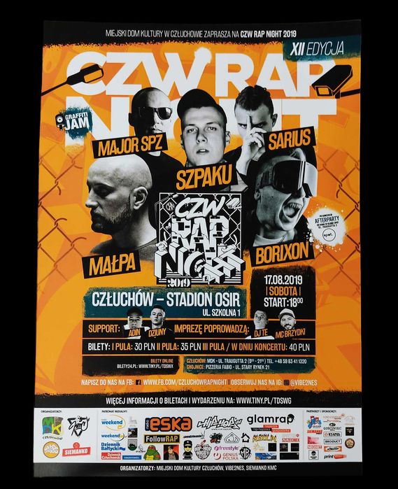 Plakat A3: Szpaku Sarius Małpa Borixon Major SPZ # nowy 2019 unikat
