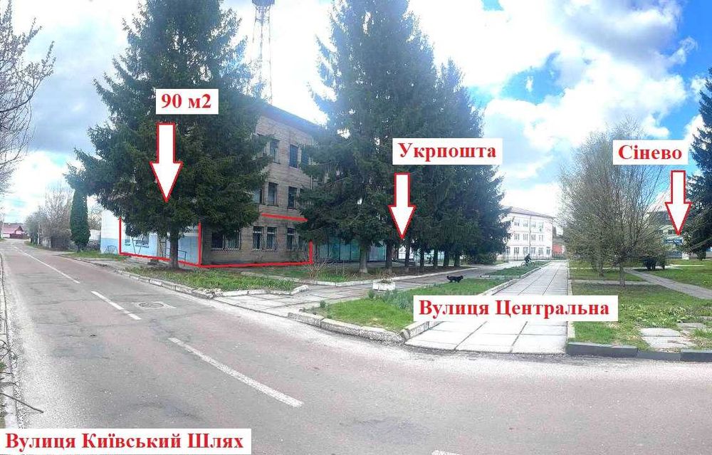 Фасад 90 м2 в центрі біля Укрпошти. 1 поверх, окр. вхід. Без Комісії!