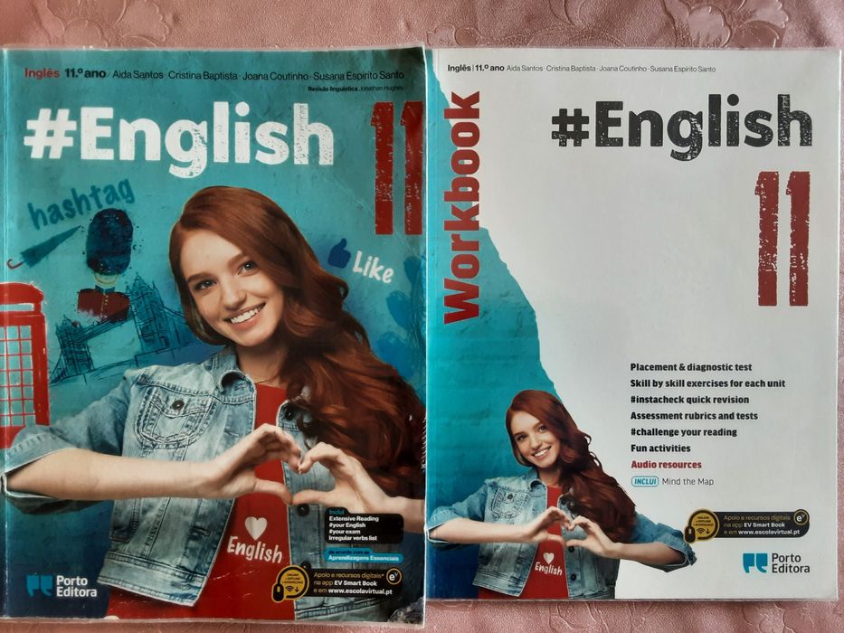 Manual e caderno atividades de Inglês 11' ano