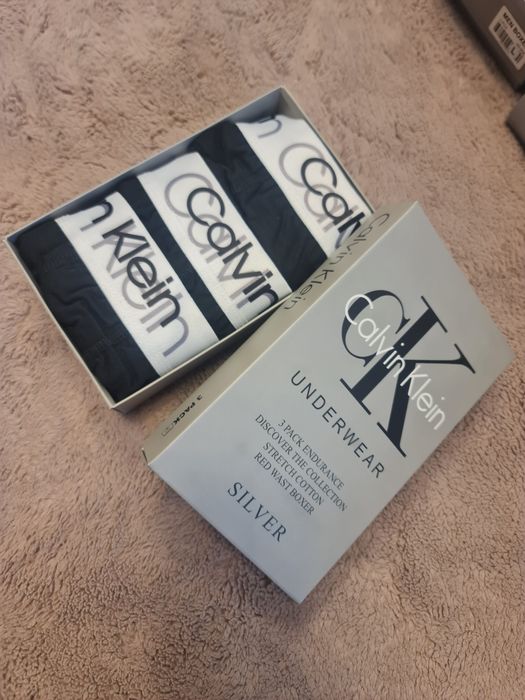 Bokserki Calvin Klein Silver 3pak M L XL XXL