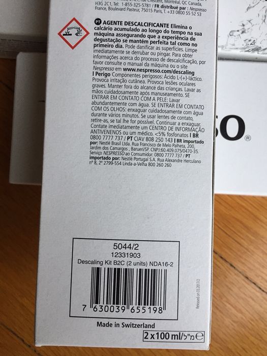 Kit descalcificante Nespresso para máquinas Krups Delonghi etc