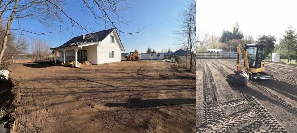 CZARNOZIEM CZYSTA ZIEMIA OGRODOWA siana Koparka humus dostawa Trawnik