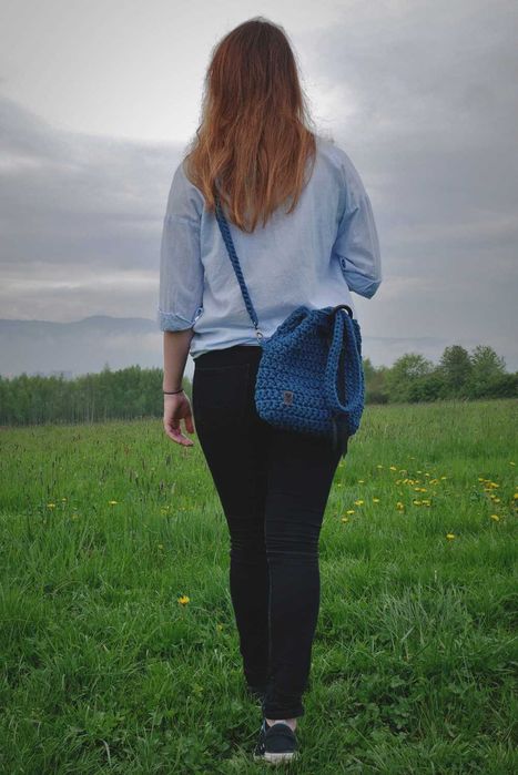 Torebka robiona na szydełku, handmade, boho, na prezent