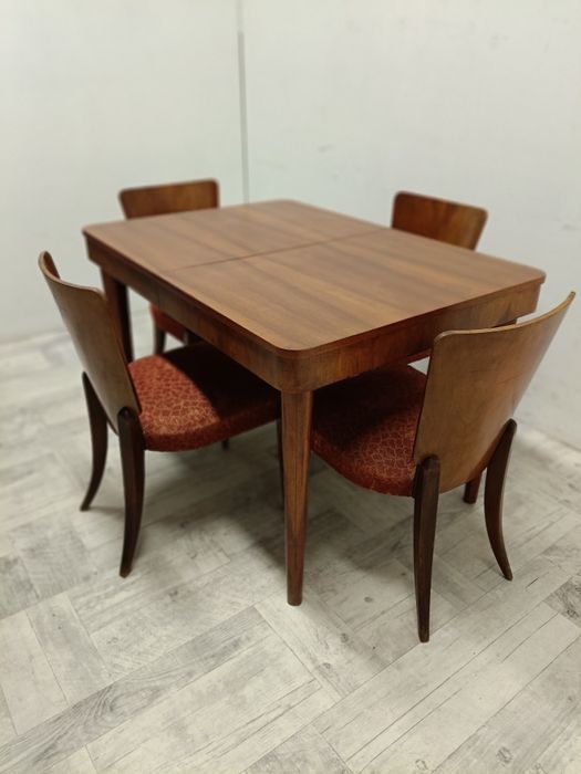 stół Halabala orzech rozkładany prostokątny vintage design lata 60-te