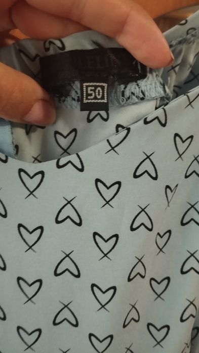 Сукня блакитна з принтом