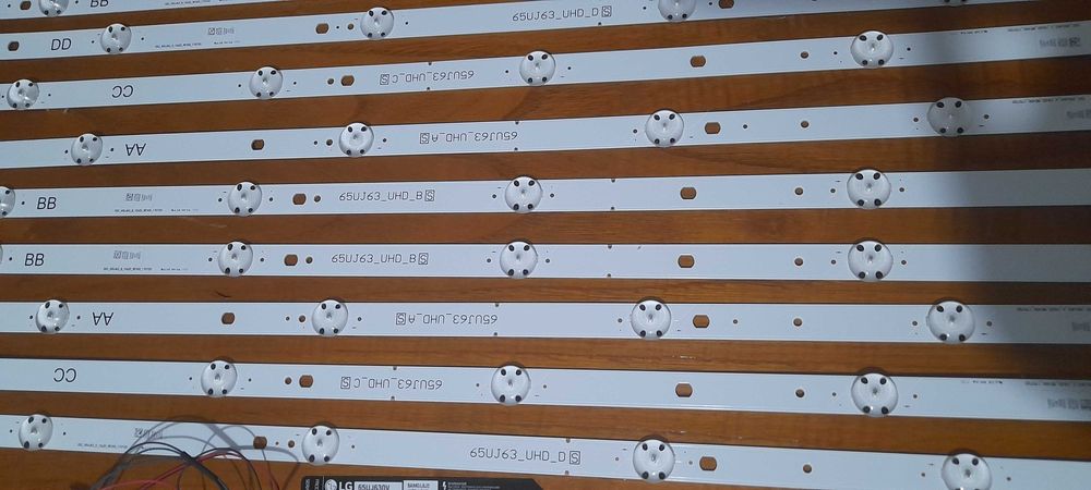 5 Tiras LED para TV LG 65UJ630V /Veja as fotografias