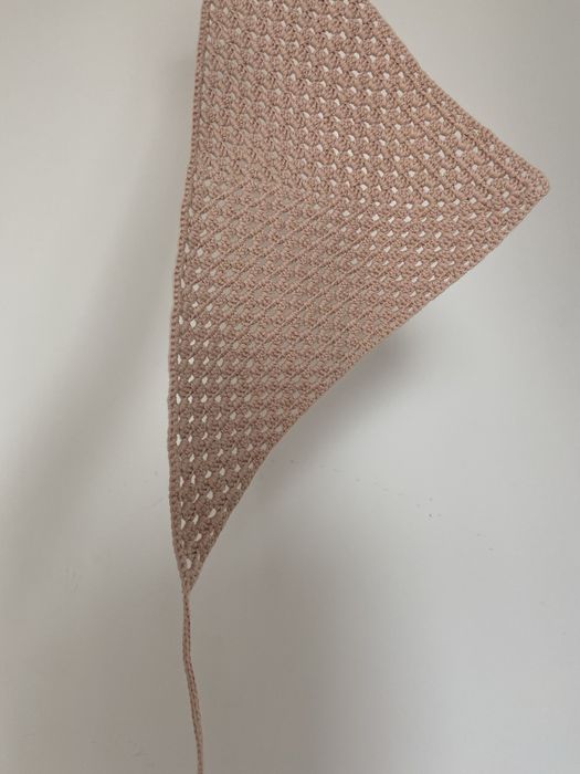 Chusteczka na głowę damska na szydelku Handmade