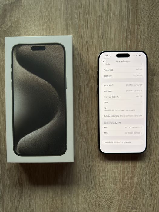 iPhone 15 Pro Max Natural Titanium • Stan Idealny • OKAZJA