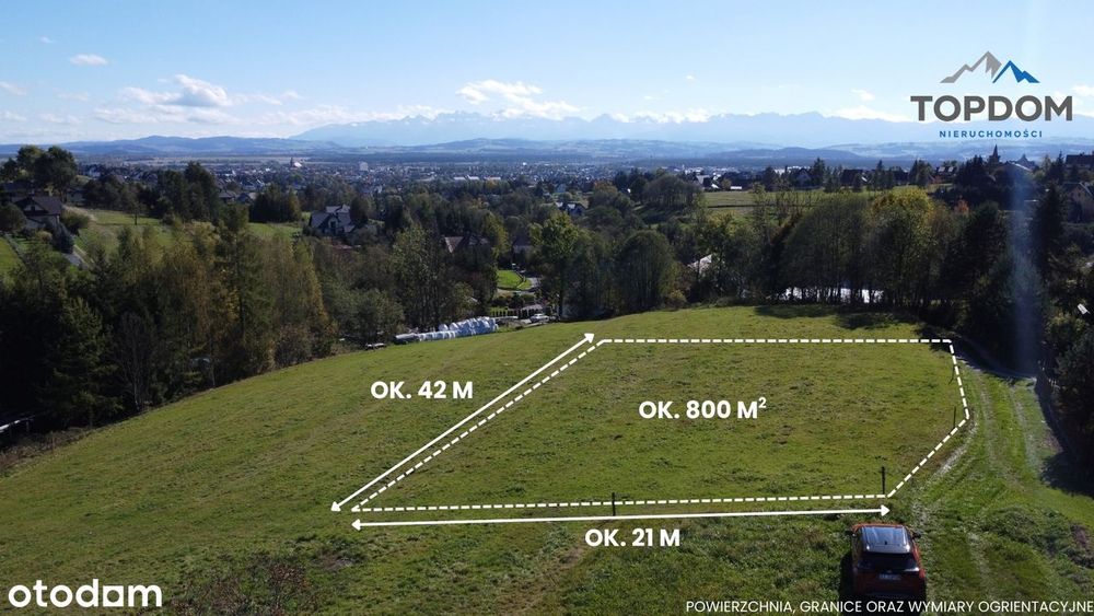 Piękna działka budowlana z widokiem na Tatry