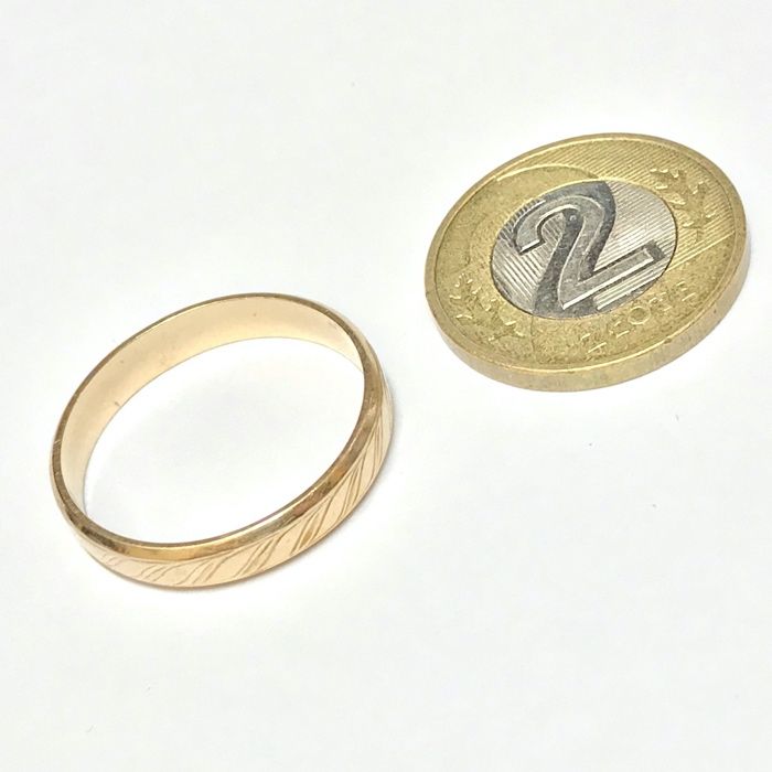Złota OBRĄCZKA damska 14K oryginalny WZÓR ciekawa