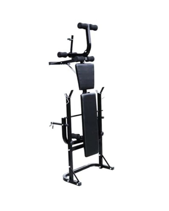 Muscle building machine with bar, dumbbells and 30.5kg weights64284600776706121