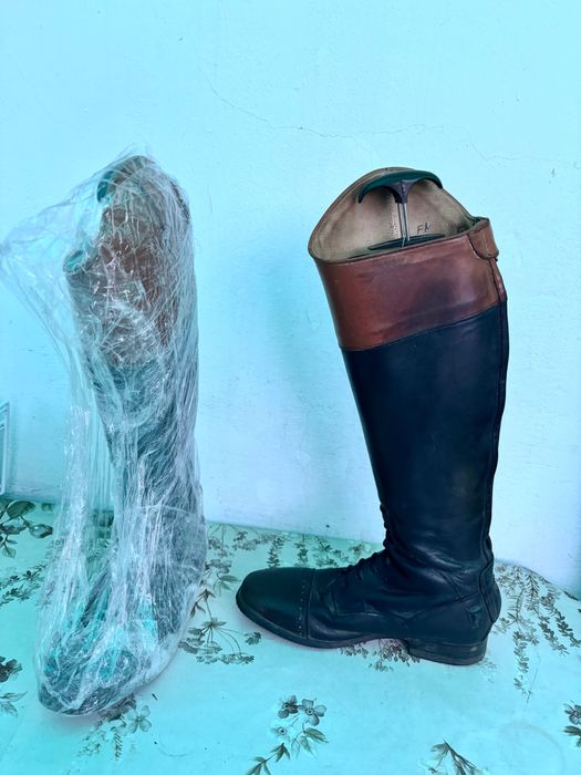 Botas de equitação em couro