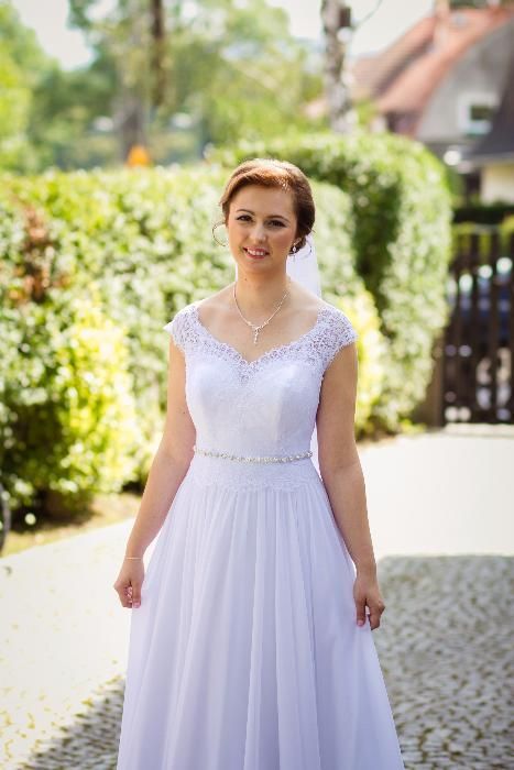 Przepiękna biała suknia ślubna, stan idealny jak nowa