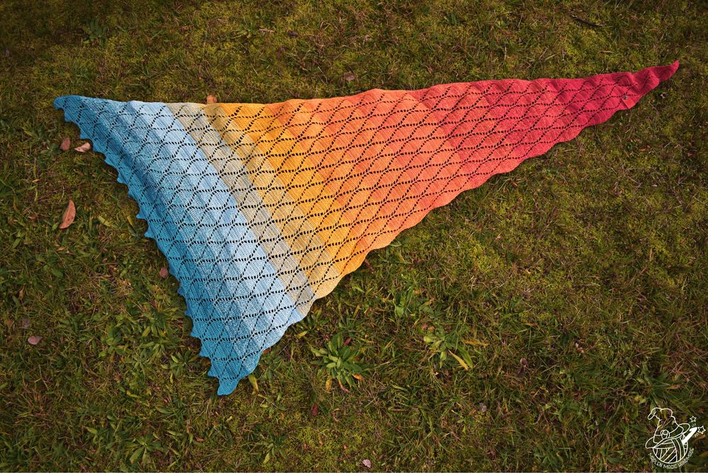 Chusta na szydełku „Rajski Ptak” Handmade