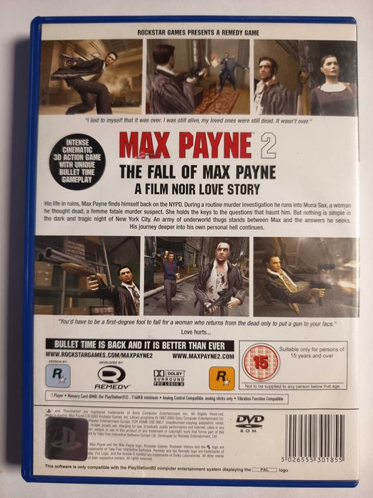 Max Payne II Playstation 2 PS2 angielska komplet (okladka-zdjecie)