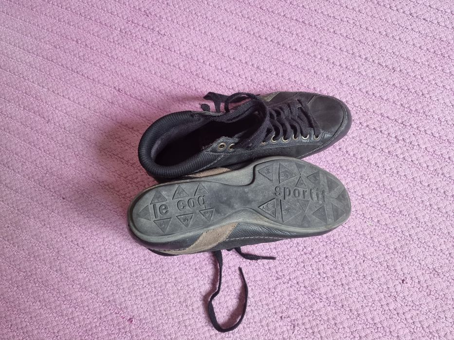 Ténis Sapatilhas Le Coq Sportif em pele preta