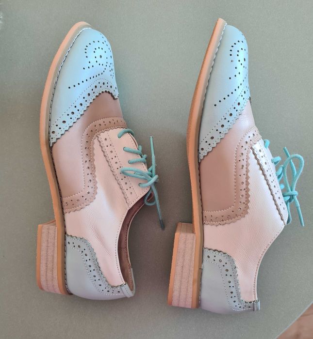 Sapatos Oxford mulher Mocassins verão Senhora pele natural Novos t.39