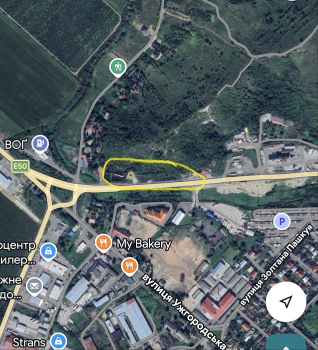Комерційна земельна ділянка траса Киів - Ужгород