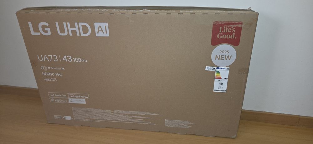 TV LG UHD AI UA73 43" smart TV Novo
