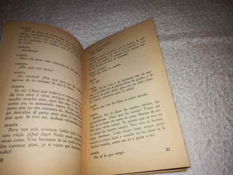 yerma (federico garcía lorca) 1971 livro