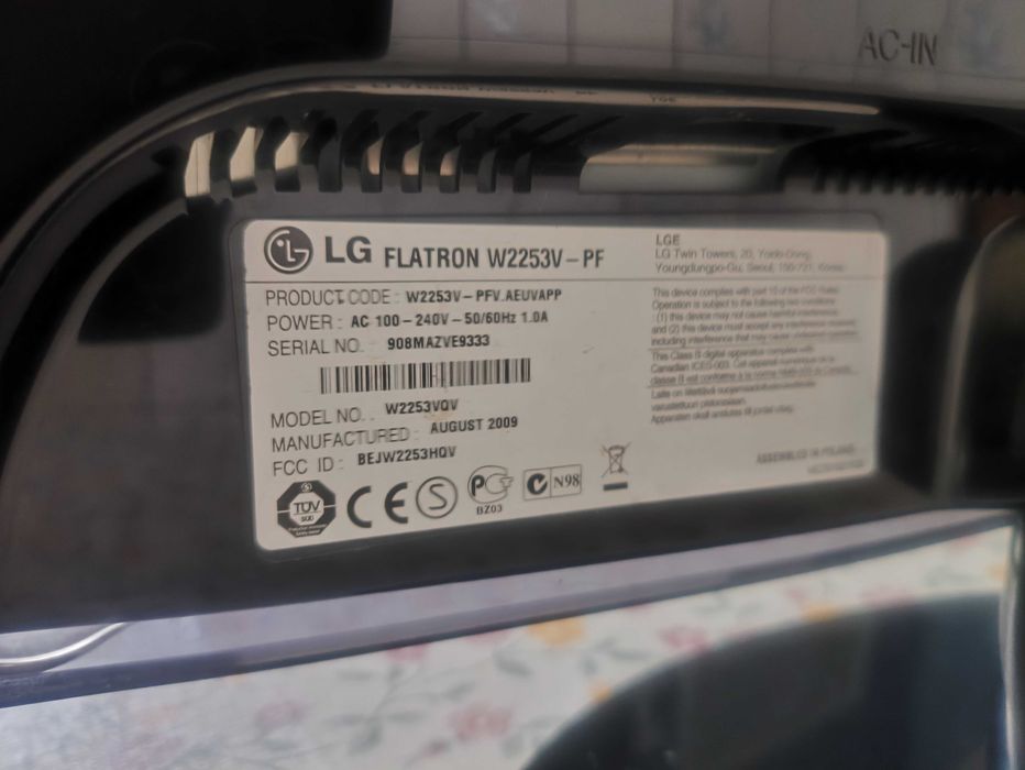 Monitor LG de 21.5 polegadas
