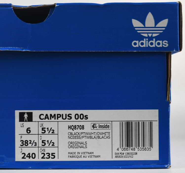 Używane Campus 00s Core Black HQ8708 rozmiar 38 2/3