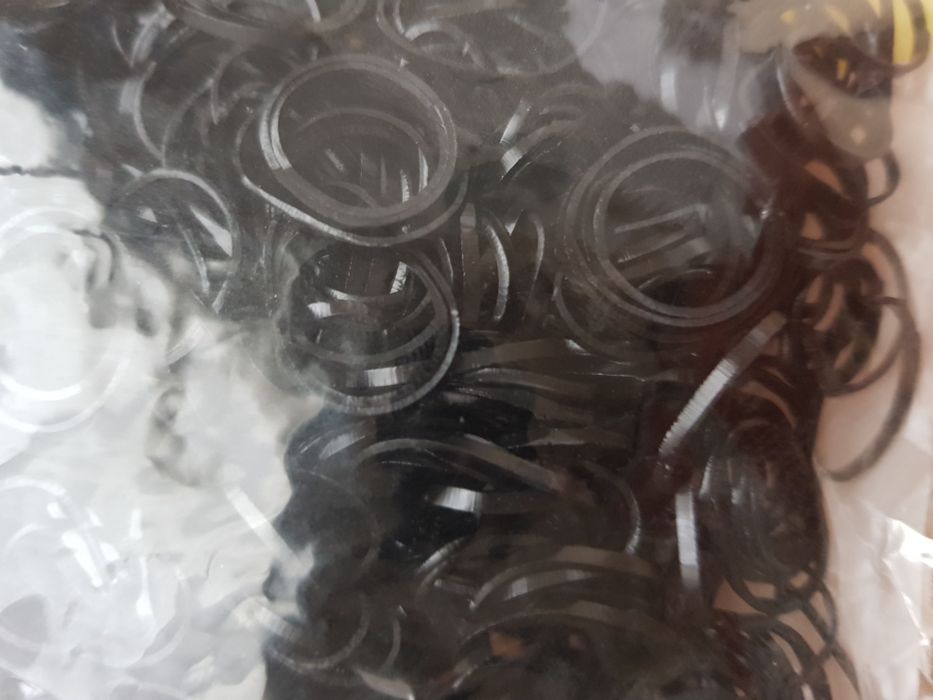 1000 Elásticos pequenos pretos para tranças