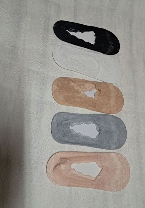 Koronkowe skarpetki, stopki damskie rozmiar 35- 38 (cena za 5 par)