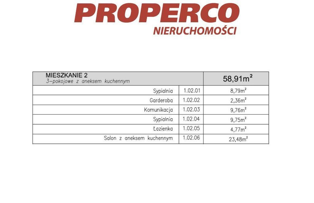 Mieszkanie, 3 pok., pow. 58,86 m2, Orląt Lwowskich