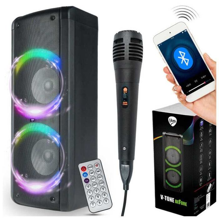 V-TONE beFore akumulatorowy głośnik 40W RMS z mikrofonem radio Vtone