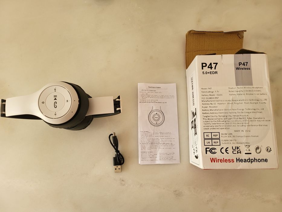 Auscultadores Wireless P47 5.0 + EDR