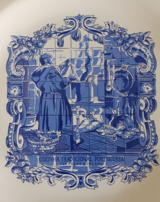 Prato de porcelana - Cozinha Tradicional Portuguesa
