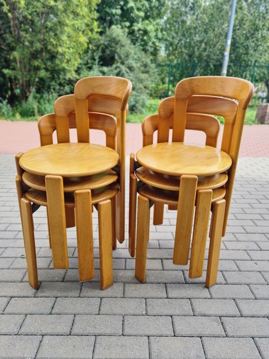 Krzesło drewniane REY 3300 proj.Bruno Rey / Kusch+Co  mid-century