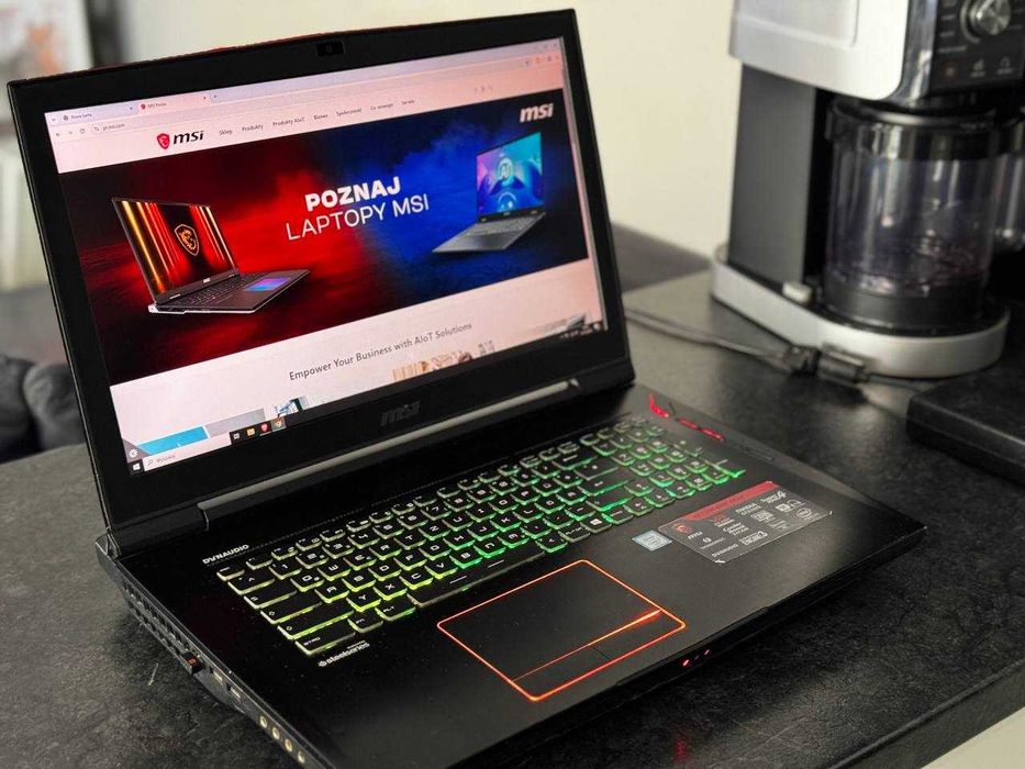 Laptop Gamingowy MSI Premium GT73VR Titan 17,3" | 32GB RAM || GTX 1070 8GB | SSD 500