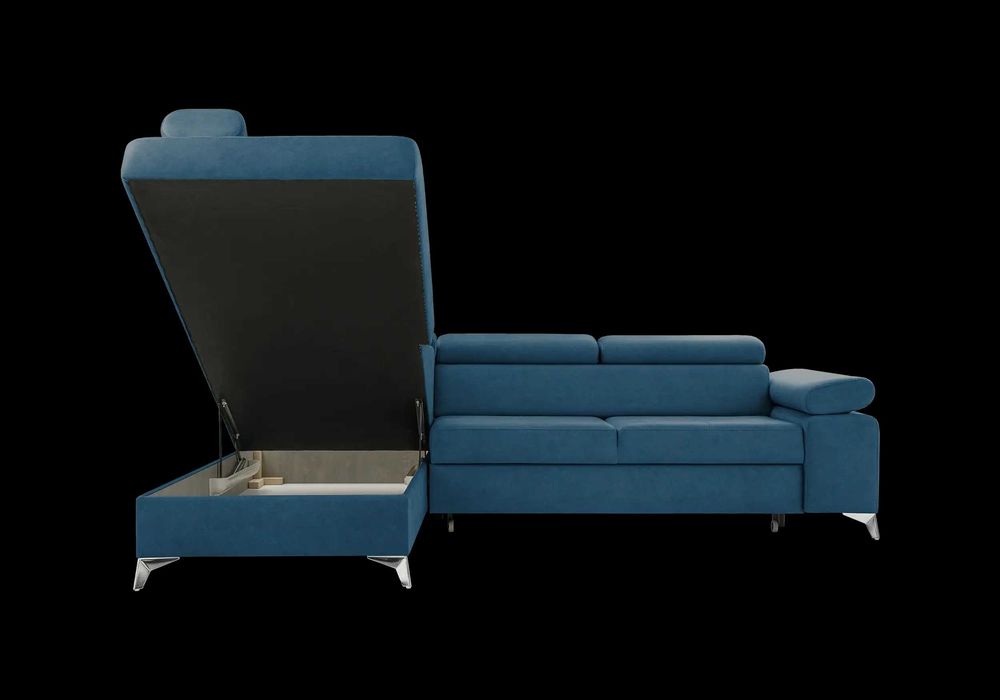 Nowoczesny narożnik Madryt ruchome zagłówki -5 kolorów