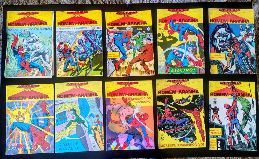 Colecção: AVENTURAS DO HOMEM ARANHA - 15 Livros de Banda Desenhada