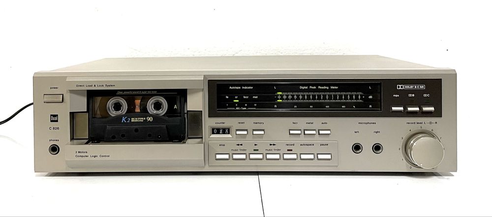 DUAL C-826 Magnetofon 2 Silnikowy, Stereo Cassette Tape Deck Audio HiFi