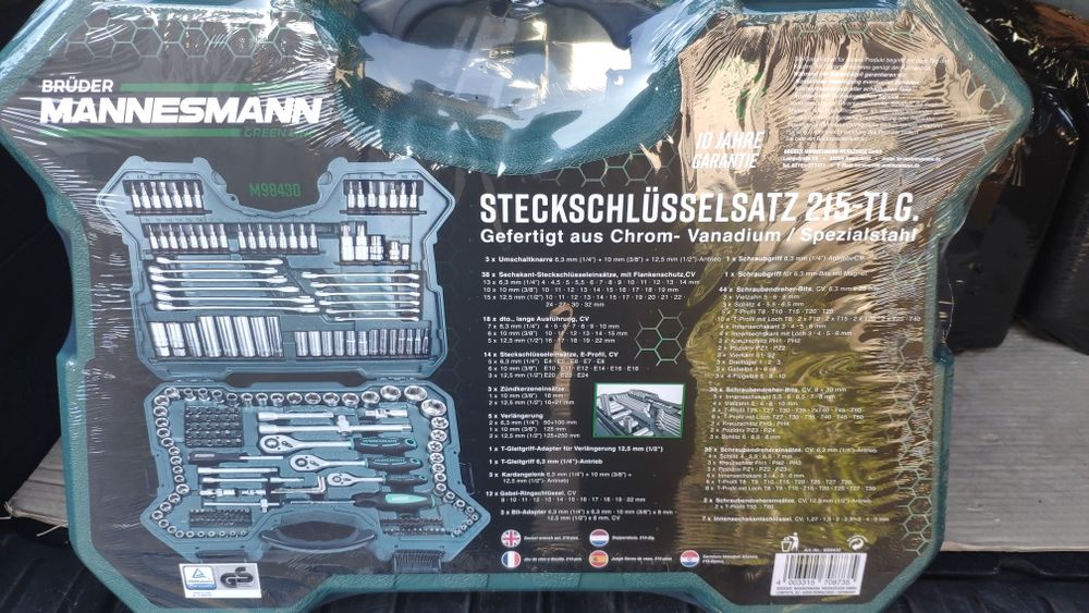 Набір інструментів MANNESMANN 215 од. M98430 Новий Набор инструментов