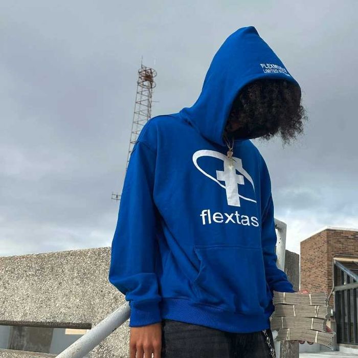 blue hoodie flextasy estasy vetments balenciaga erd opium oversize y2k
