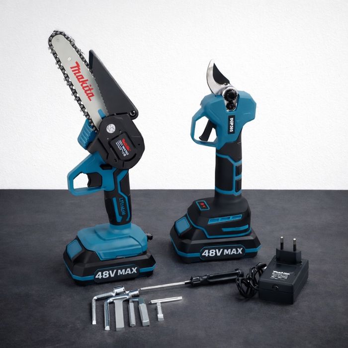 АКЦІЯ‼️Сікатор + пилка на акумуляторі Makita |ДЛЯ САДА| 2 АКБ по 48v