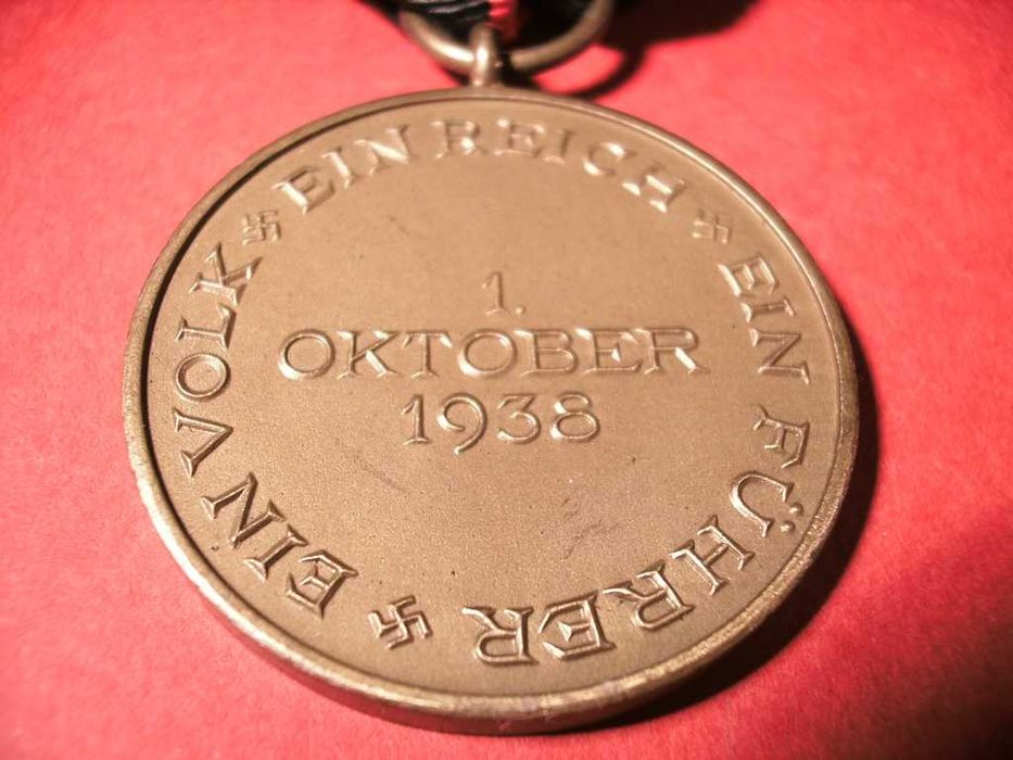 Medalha Anexação Sudetenland 1 Out. 1938 - Alemanha - 3º Reich - WW2