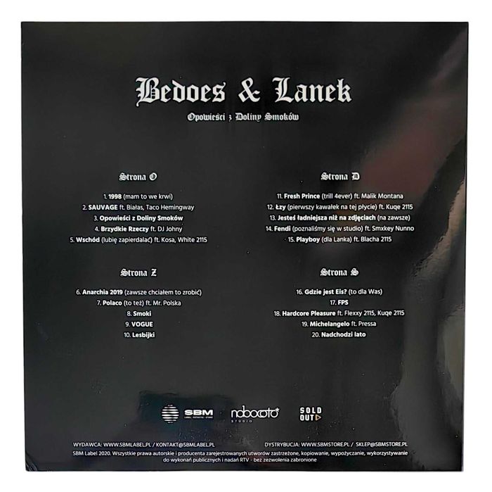 Bedoes & Lanek – Opowieści Z Doliny Smoków Winyl