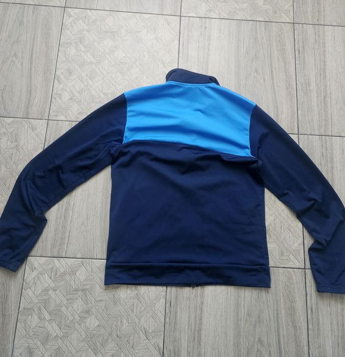 Чоловіча олімпійка, кофта adidas синя спортивна на блискавці